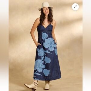 Sundance Shirin Denim Dress maxi festival western cowgirl